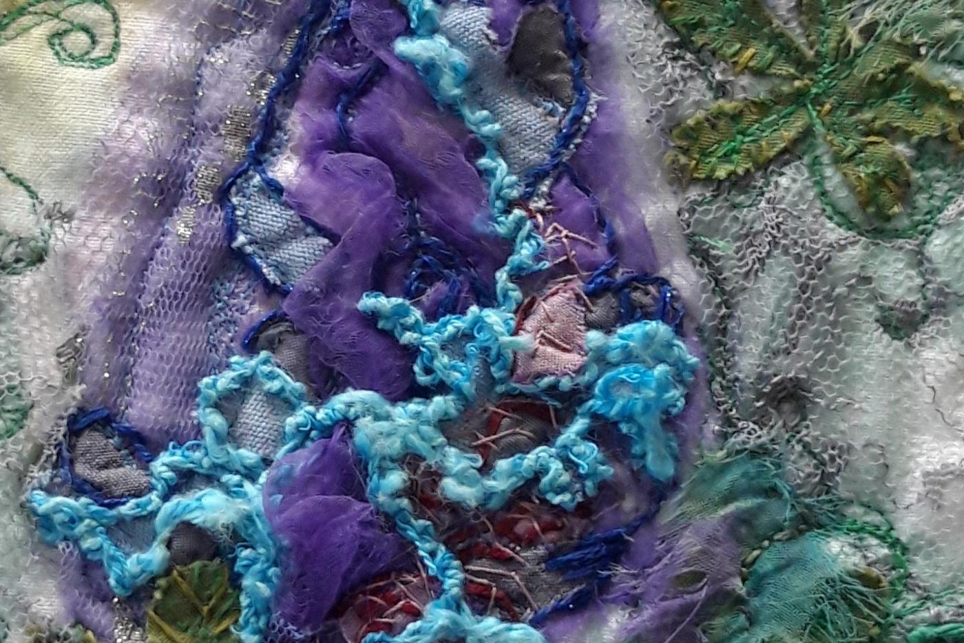 schilderij met textiel