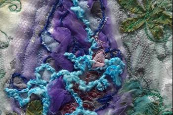 schilderij met textiel