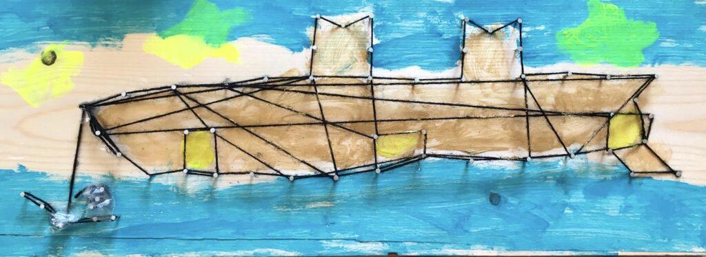 Een kunstwerk voor aan de muur zelf getimmerd