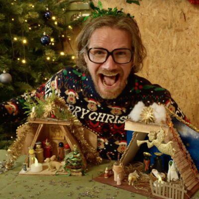 maak een kerststal van restmaterialen