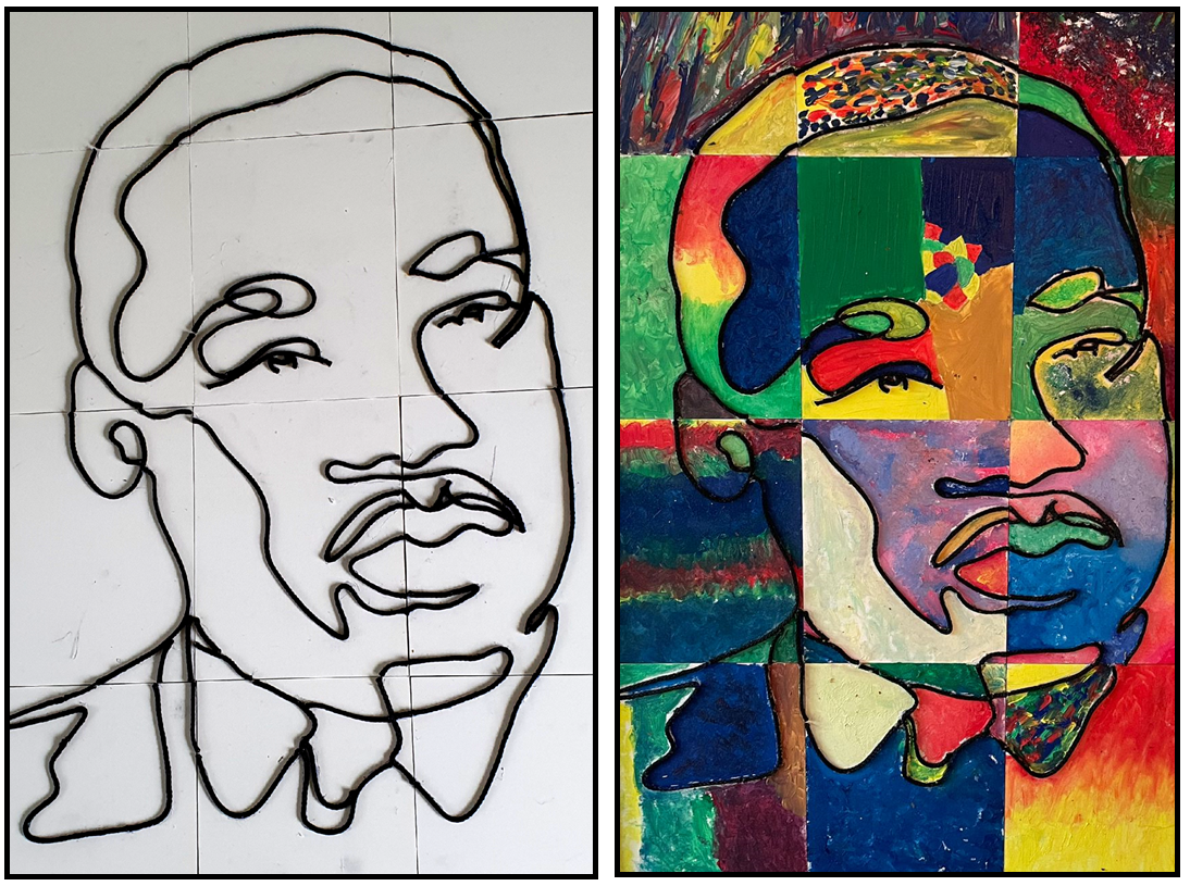 Door zestien jongeren ingeschilderd