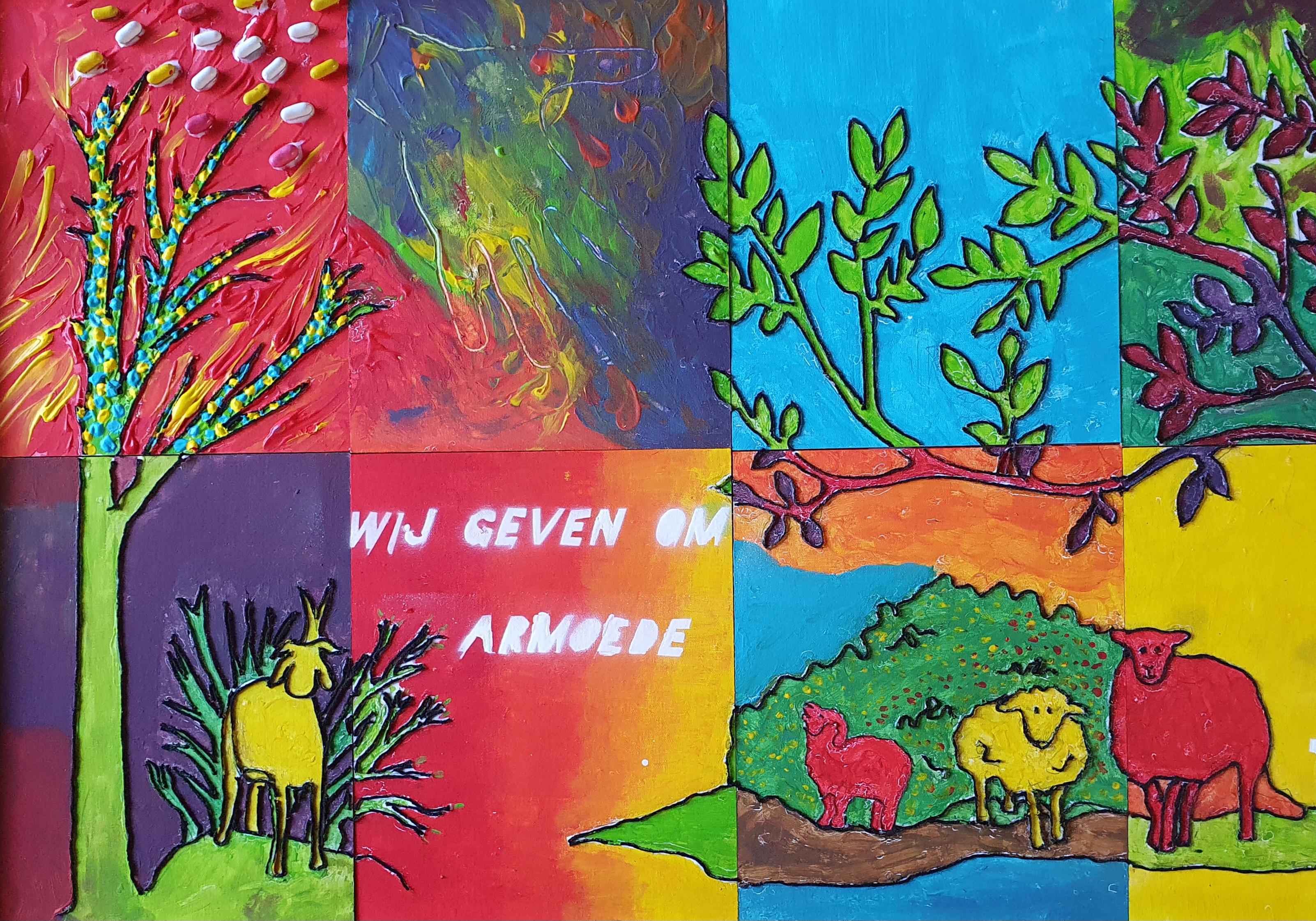 Ingeschilderd door collega's van het armoedefonds