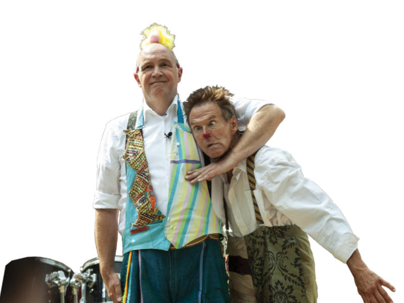 In de knel met een clownspop die gaat bewegen