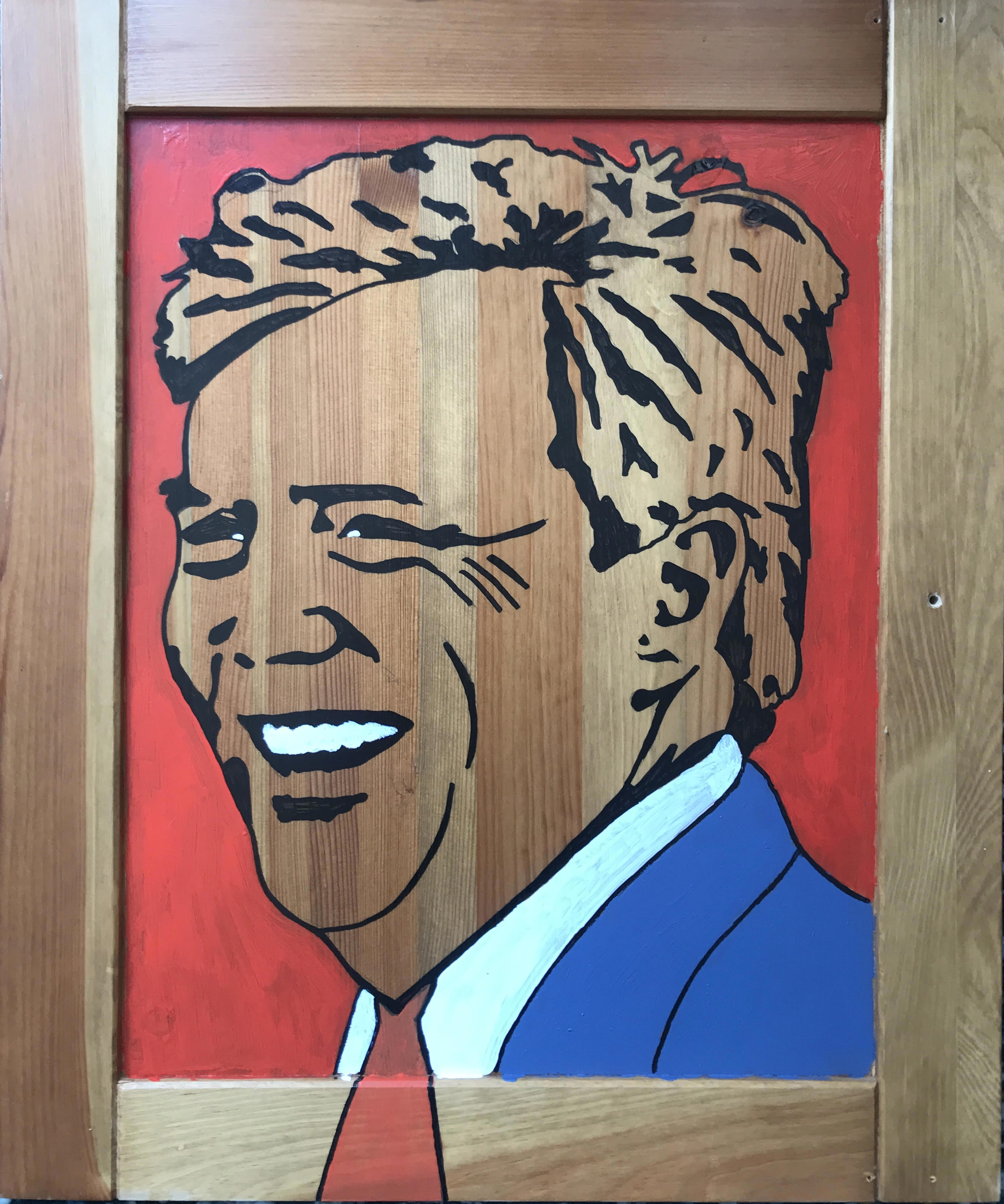 Willem Alexander op een kastdeurtje